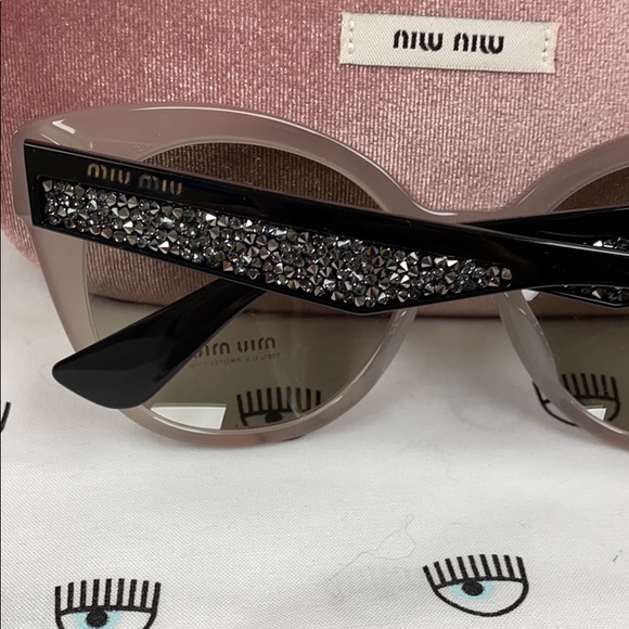 Miu Miu Gorgeous Crystal Sunglasses New - Picture 4 of 7